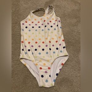 COPY - Primary rainbow dot 1 piece bathing suit size 6-7
